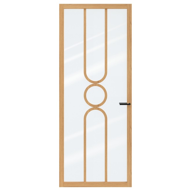 Binnendeur Skantrae SSL 14821 Blank Glas Natural Oak